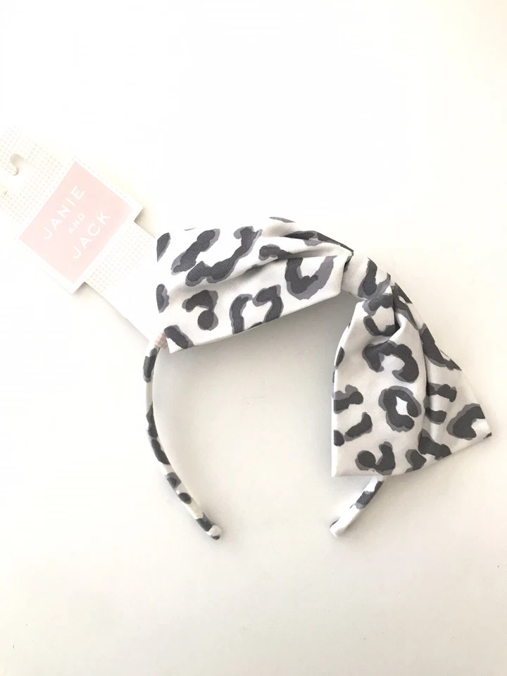 Janie And Jack Baby Girl Headband Leopard Oversized Ribbon - Image 1 of 1