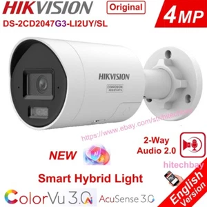 Hikvision 4MP Ai ColorVu 3.0 2-Way Audio 2.0 PoE IP Camera DS-2CD2047G3-LI2UY/SL - Picture 1 of 11
