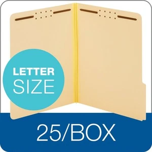Globe-Weis 24931AM Smart Shield 2 Fastener Folders, Letter Size, Manila,1" Exp - Picture 1 of 5