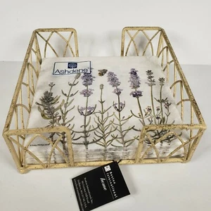 Boston International Arch Design Guest Towel Napkin Holder Caddy, Antique White - Picture 1 of 4