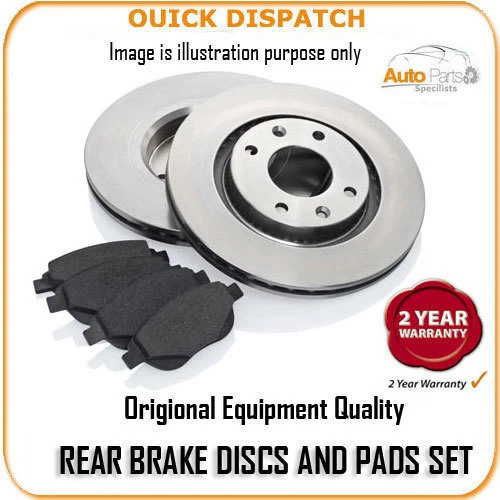 2472 REAR BRAKE DISCS AND PADS FOR BMW 735I 9/1986-9/1992 - Image 1 of 1