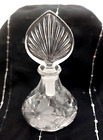 Vintage Princess House Art Deco Crystal Etched Floral Perfume Bottle W Germany