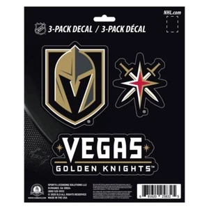 Vegas Golden Knights Team Logo - Set Of 3 Sticker Sheet - Picture 1 of 1
