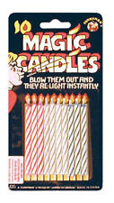 Pack of 10 Re-lighting Joke Magic Trick Birthday Cake Candles Jokes