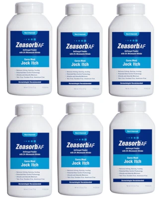 Crown Laboratories Zeasorb AF 抗真菌粉 – Jock Itch 2.5 盎司(6 件装) — 第 1/4 张图片