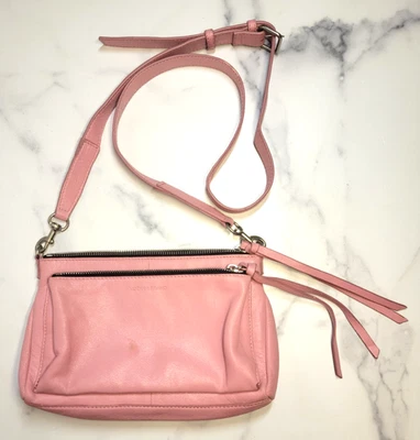 Lucky Brand Genuine Leather Handbag Crossbody Purse Light Pink Color — 第 1/4 张图片