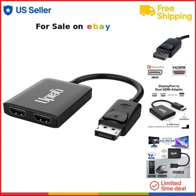 DisplayPort auf Dual HDMI Adapter 4K 60Hz Multi Monitor Splitter Extended Display - Bild 1 von 4