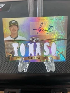 2013 Topps Triple Threads - Autograph Relics Tommy Milone #TTAR-TM3 #/18 - Picture 1 of 2