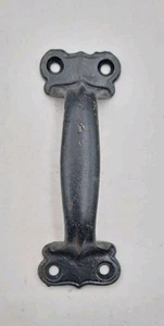 Antique Large Handle Cast Primitive Cabinet Barn Door Grab Handle Old Hardware - Picture 1 of 10