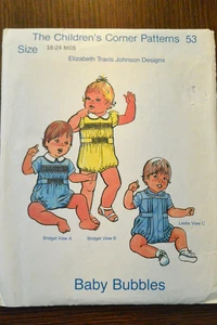 VTG Uncut Children’s Corner #53 Baby Bubbles An ETJ’s Design Sz: 18-24 Unisex - Picture 1 of 3