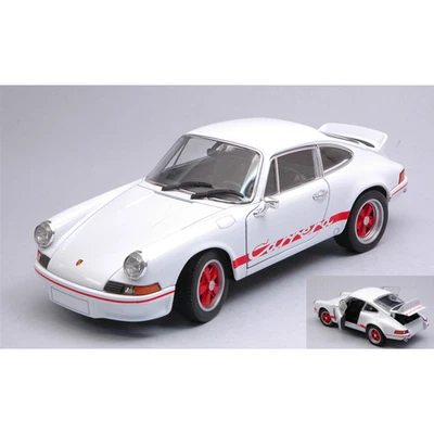 PORSCHE 911 CARRERA RS 2.7 1973 WHITE/RED 1:24 Welly Auto Stradali Modellino Nuo - Immagine 1 di 3