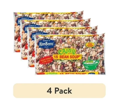 (pacote com 4) sopa de feijão Hurst’s HamBeens Cajun 15, 20 oz - Imagem 1 de 4