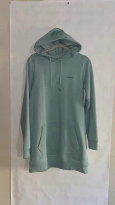 Columbia Mujer Burr Trail Sudadera con Capucha Larga, Mediana Aqua, Túnica, Venta al por menor $70 Foto 1 de 4
