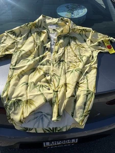 Vintage Bishop St Shirt Mens M Yellow Hawaiian Camp Short Sleeve - Picture 1 of 8