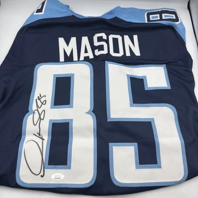 Derrick Mason Autographed/Signed Custom Jersey JSA COA Tennessee Titans - Image 1 of 4