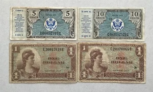 US Military Payment Certificates Series 472: 5 Cents & 10 Cents (Both Nice circs - Picture 1 of 2