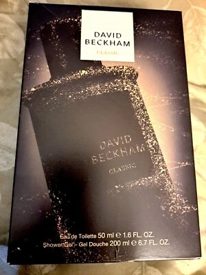 David Beckham Clásico Negro Set de Regalo para Hombres 1.6 OZ EDT y 6.7 OZ Gel de Ducha ¡NUEVO! Foto 1 de 4