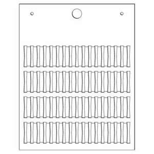 Targhetta segnacavo su scheda MG-TPMF 4x10mm bianca - Bild 1 von 1