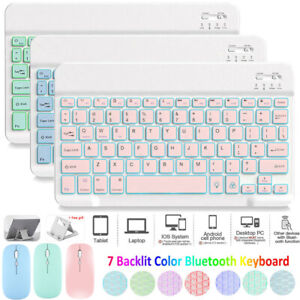 Backlit Bluetooth Keyboard & Mouse For iPad 9/8/7/6/5th Gen Air 5/4/3/2 Pro 11