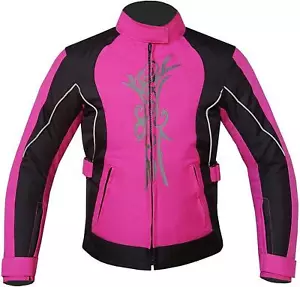 Warrior Gears Women's Graphic Embroidery 600D Cordura Textile Motorcycle Jacket - Picture 1 of 5