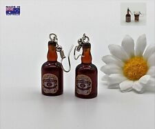 Mini 3D Scotch Whiskey Bottles / Whiskey & Coke Alcohol Earrings Dress Accessory