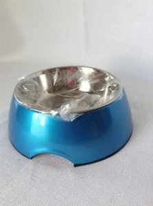 Zack and Zoey High Quality Melamine & Stainless Steel Non-Skid Shimmer Dog Dish - Picture 1 of 5
