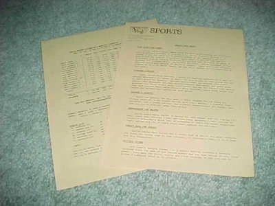 1985 Western Michigan Broncos v DePaul Blue Demons Basketball Notes News Sheet - Image 1 of 2