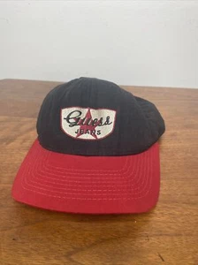 Vintage Guess Jeans 1980s 1990s Baseball Hat Cap Snap Back Black Red USA Cotton - Picture 1 of 9
