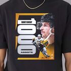NEU!! T-Shirt Sidney Crosby Pittsburgh Penguins Record 1000 Karriereunterstützung Geschenk
