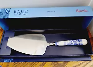 Blue Italian Cake Server By Spode With Box - Picture 1 of 5