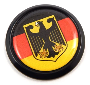 Germany German Black Round Flag Car Decal Emblem bumper 3D Sticker 1.85" - Foto 1 di 2