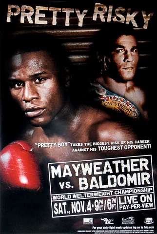 Original Floyd Mayweather v Carlos Baldomir Boxing Fight Poster Fight Poster Cover