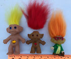 Troll Doll Lot Of 3 Wish Stone Type Korea Ace & Burger King IQ Glow In The Dark