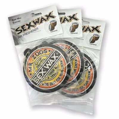 Sex Wax Air Freshener Coconut Scent x 3 Packs Ideal For Car Van And Campers - Image 1 of 2