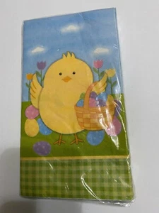Vintage Greenbrier International Easter Party Napkins Chick with Basket - Picture 1 of 2