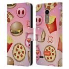 OFFICIAL emoji PATTERNS LEATHER BOOK WALLET CASE COVER FOR LG PHONES 1