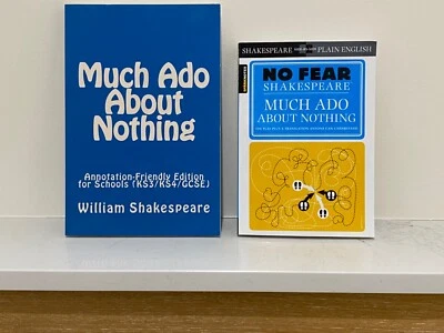 SHAKESPEARE MUCH ADO ABOUT NOTHING+NO FEAR-SPARKNOTE+ANNOTATON GCSE/KS3&4 RRP£20 - Image 1 of 4