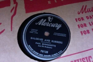 1953 jazz 78 rpm Paul Quinichette Galoshes and Rubbers Mercury Records PLAYS EX - Picture 1 of 9