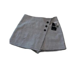 Large Forever 21 Junior Women's New Skort Skirt Shorts Plaid Stretch - Picture 1 of 12