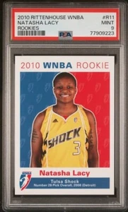 2010 Rittenhouse WNBA Rookie NATASHA LACY PSA 9 UTEP Texas El Paso Miners Tulsa - Picture 1 of 2