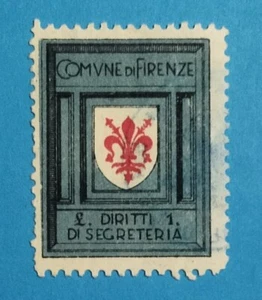 A63-ITALIEN-ITALIEN GEMEINDE FLORENZ SEKRETARIATSRECHTE L. 1 GEBRAUCHT - Bild 1 von 1