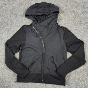 Athleta Offset Zip Hoodie Womens Sz Medium Double Zipper Oversized Hood - Picture 1 of 11