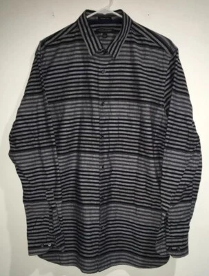 Banana Republic Grant-Fit мульти полоски хлопок льняная рубашка размер L большой $90 E2 - Изображение 1 из 4