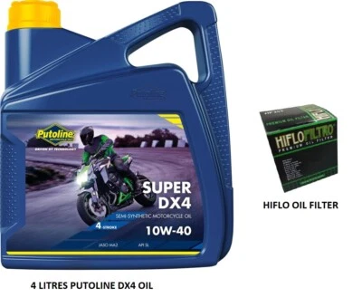 Oil & Filter For Victory Vegas 1800 High Ball 2012-2014 PUTOLINE DX4 10W40 Hiflo - Image 1 of 3