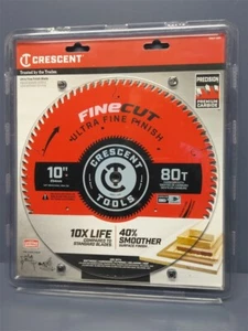 Crescent 10" x 80-Tooth FineCut Ultra Fine Finishing Circular Saw Blade - Picture 1 of 6