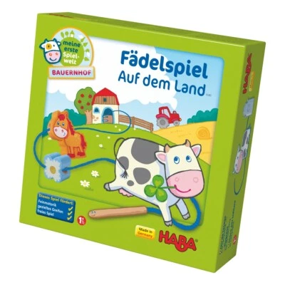 Haba Fädelspiel auf dem Land | Fädelspiel Haba | Haba Fädelspiel Bauernhof - Bild 1 von 2