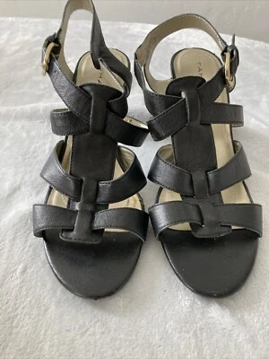 Tahari Mujeres Correa al Tobillo Punta Abierta Stiletto Tacón Alto Sandalias Vestido de Bomba 8.5 M Foto 1 de 4