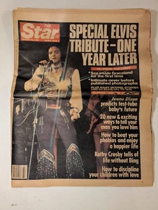 15 de agosto 1978 The Star Elvis Tribute Un año después revista vintage tabloide - Imagen 1 de 3
