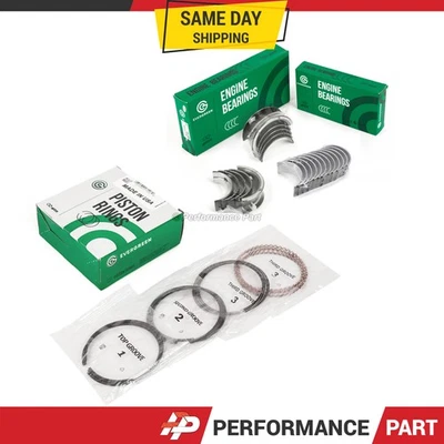 Rolamentos de haste principal de anéis de pistão ajuste 95-99 Nissan Sentra 200SX 1.6L DOHC GA16DE - Imagem 1 de 4