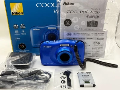 Nikon Coolpix W100 13.2MP Digital Camera Water-Shock-Freeze-Dust Proof TESTED - Image 1 of 4